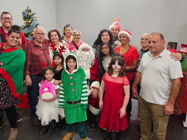 Families with Santa at the GCCA Christmas party